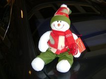 Red, White, & Green Colorful Poseable Snowman NWT in Luke AFB, Arizona